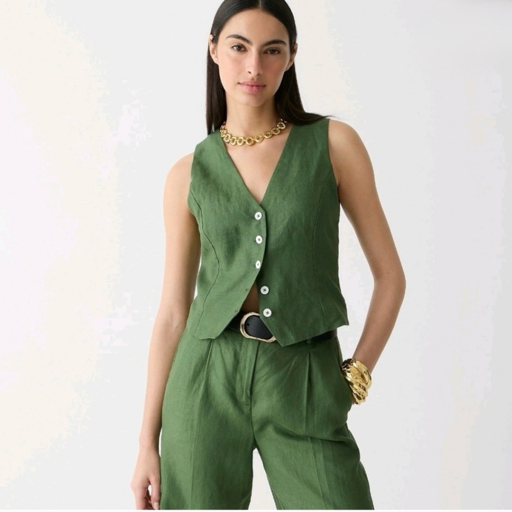 J. Crew Slim Fit Linen Vest